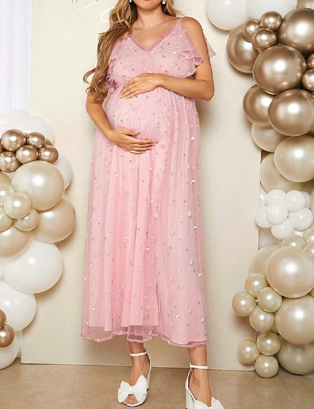 Rochie lunga SHEIN Maternity, roz