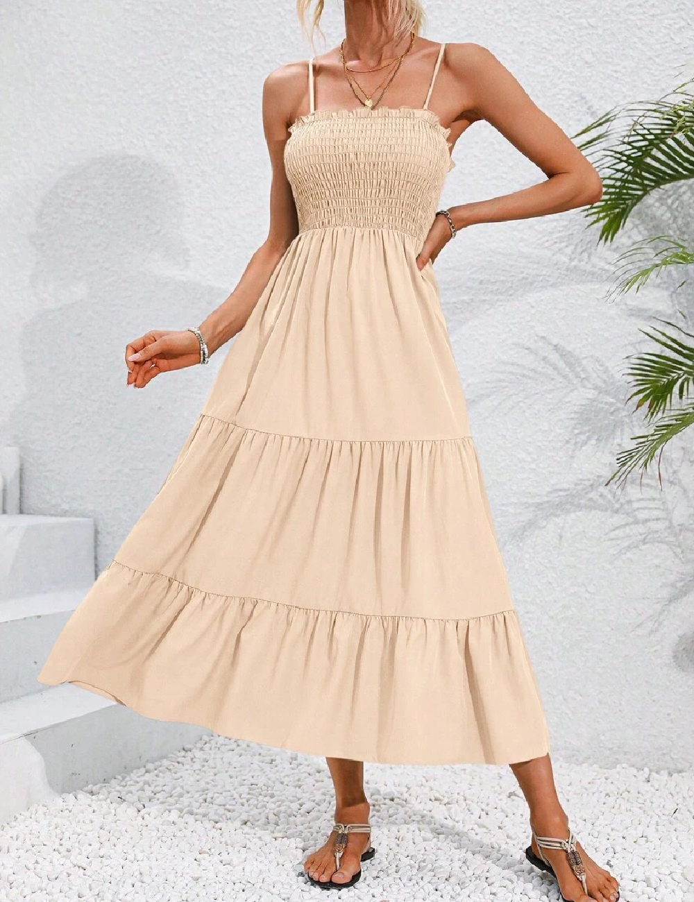 Rochie medie SHEIN, crem