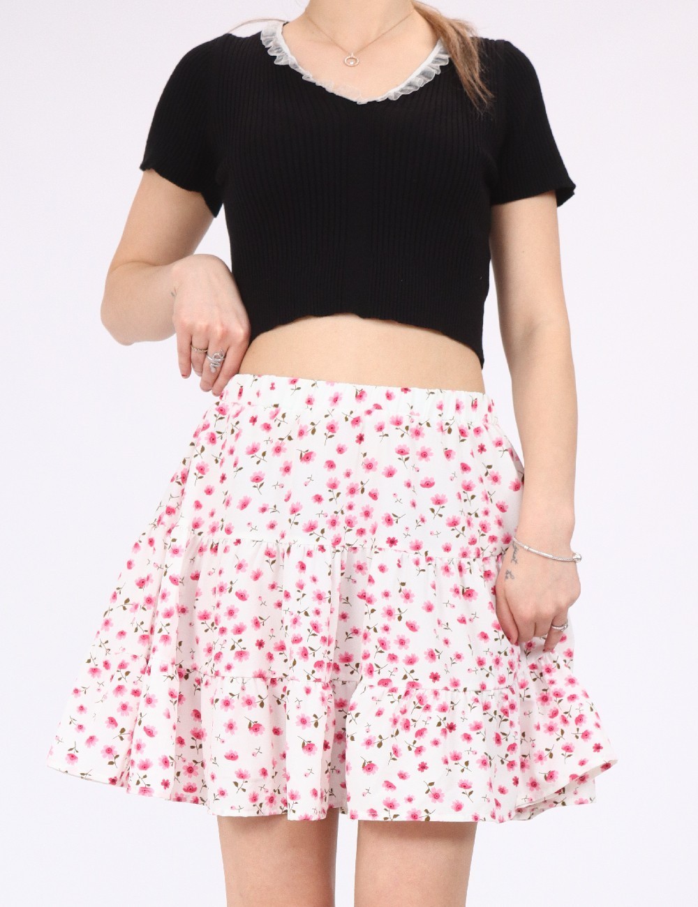 Fusta SHEIN, floral print - 1 | YEO