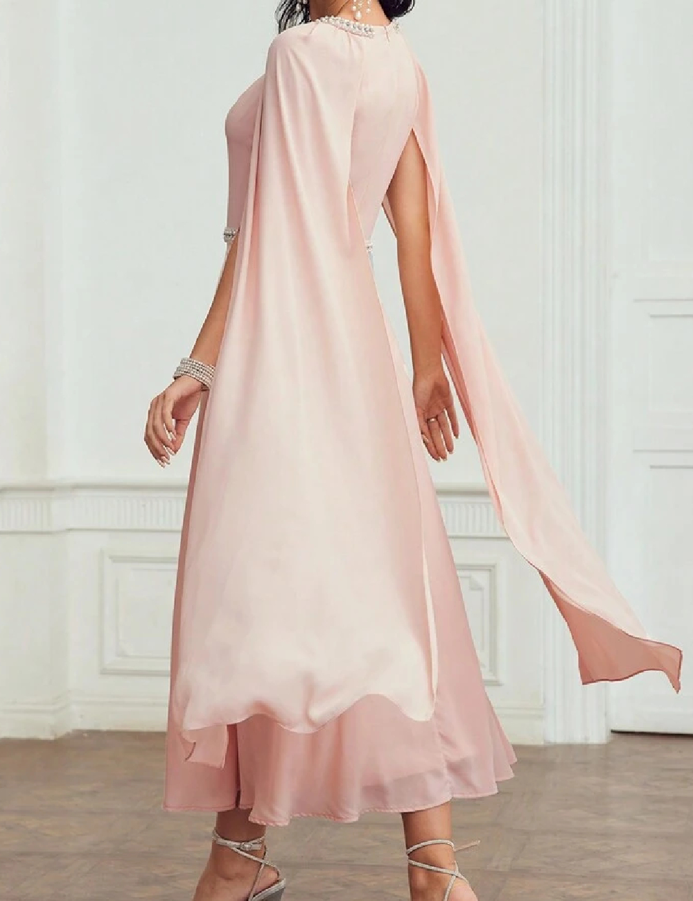 Rochie medie MOTF, roz pal - 1 | YEO