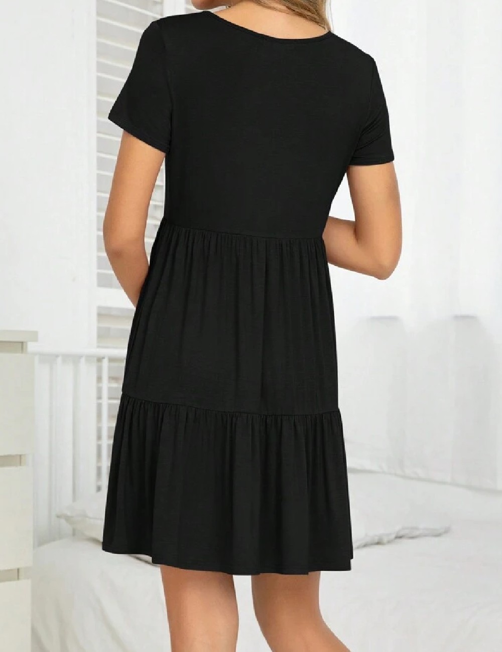 Rochie scurta SHEIN Maternity, negru - 1 | YEO