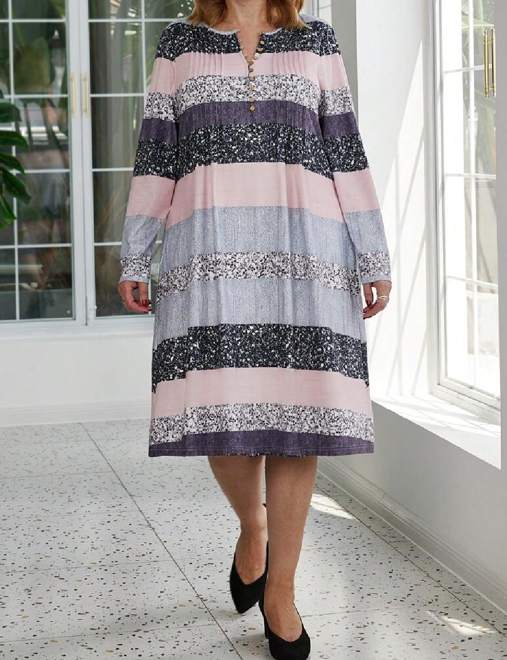 Rochie medie Emery Rose Curve, mix culori