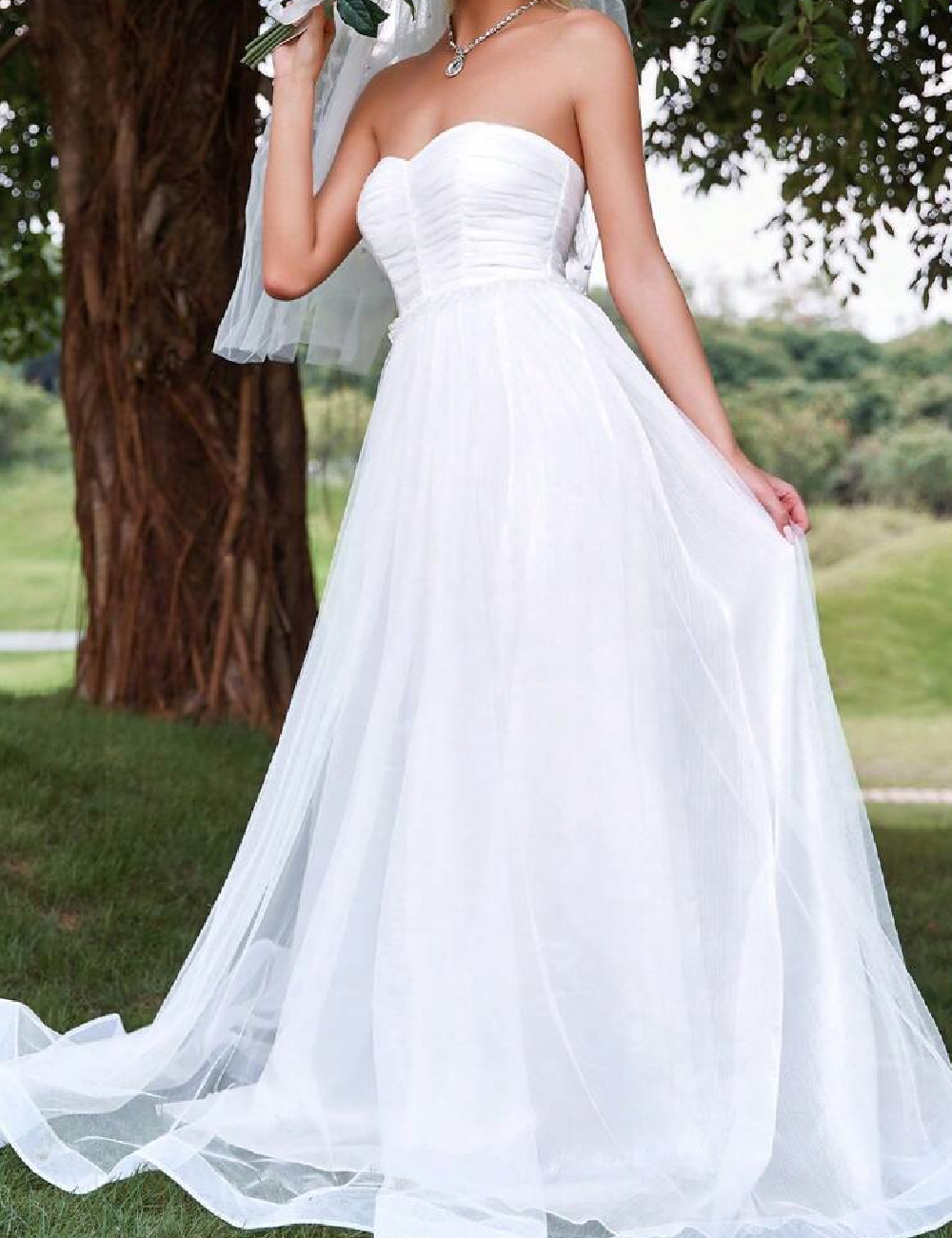 Rochie lunga Faeriesty, alb