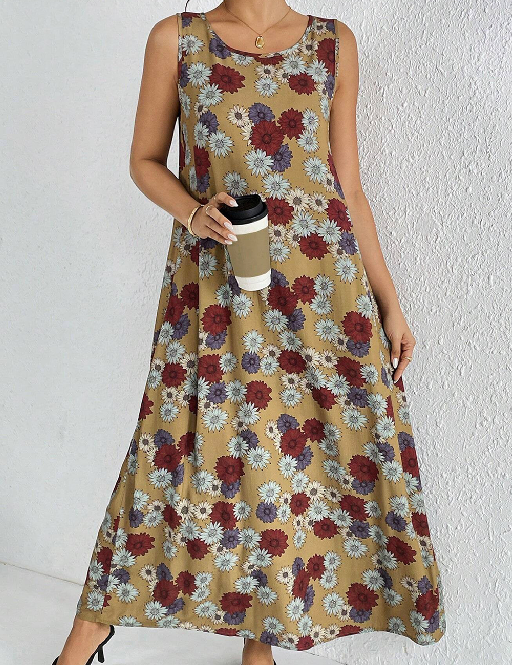 Rochie lunga SHEIN, kaki