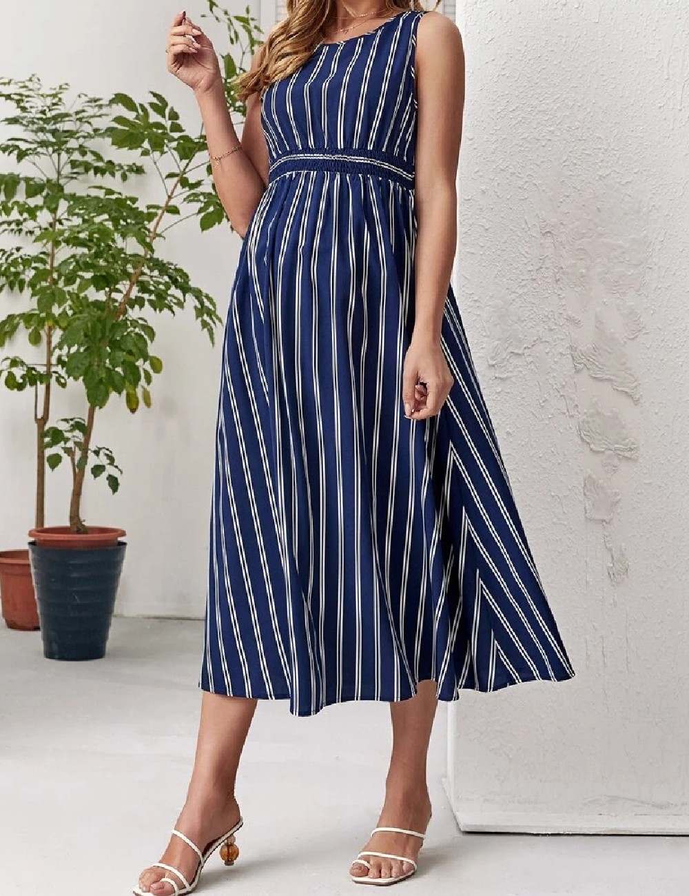 Rochie medie SHEIN Maternity, bleumarin - 1 | YEO