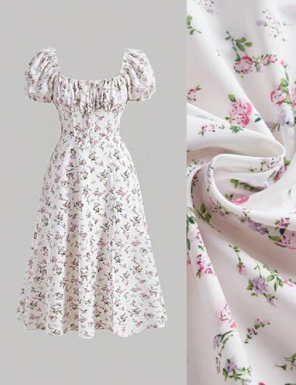 Rochie medie SHEIN CURVE, floral print