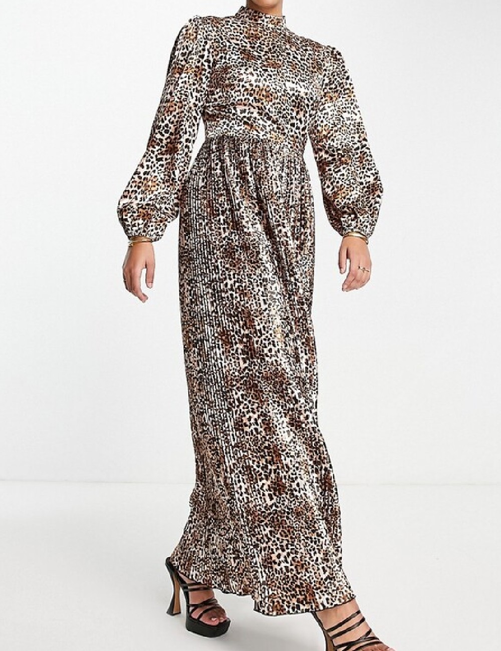 Rochie lunga Flounce London, animal print - 1 | YEO