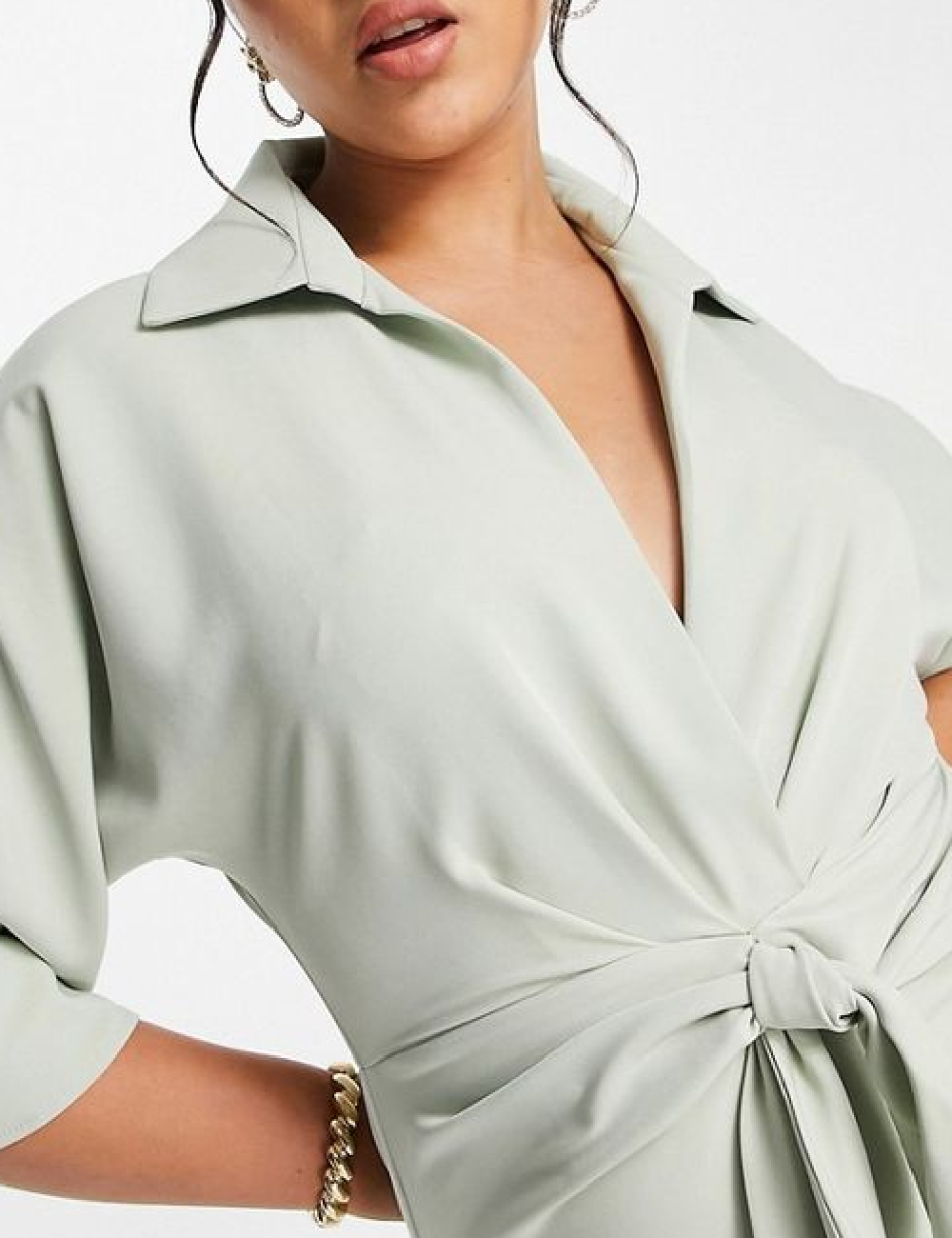Rochie scurta ASOS, verde deschis - 1 | YEO