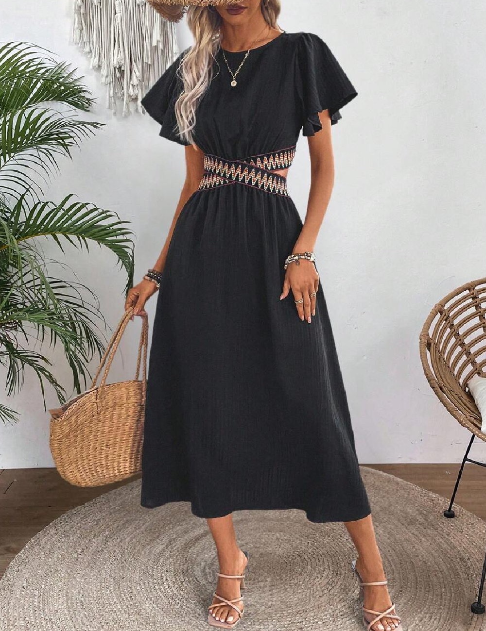 Rochie medie SHEIN, negru