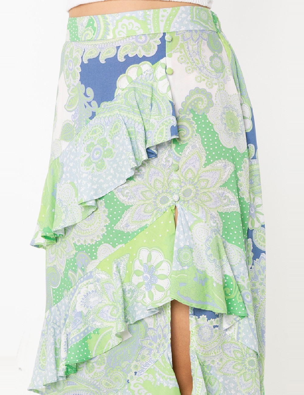 Fusta ASOS, verde - 1 | YEO