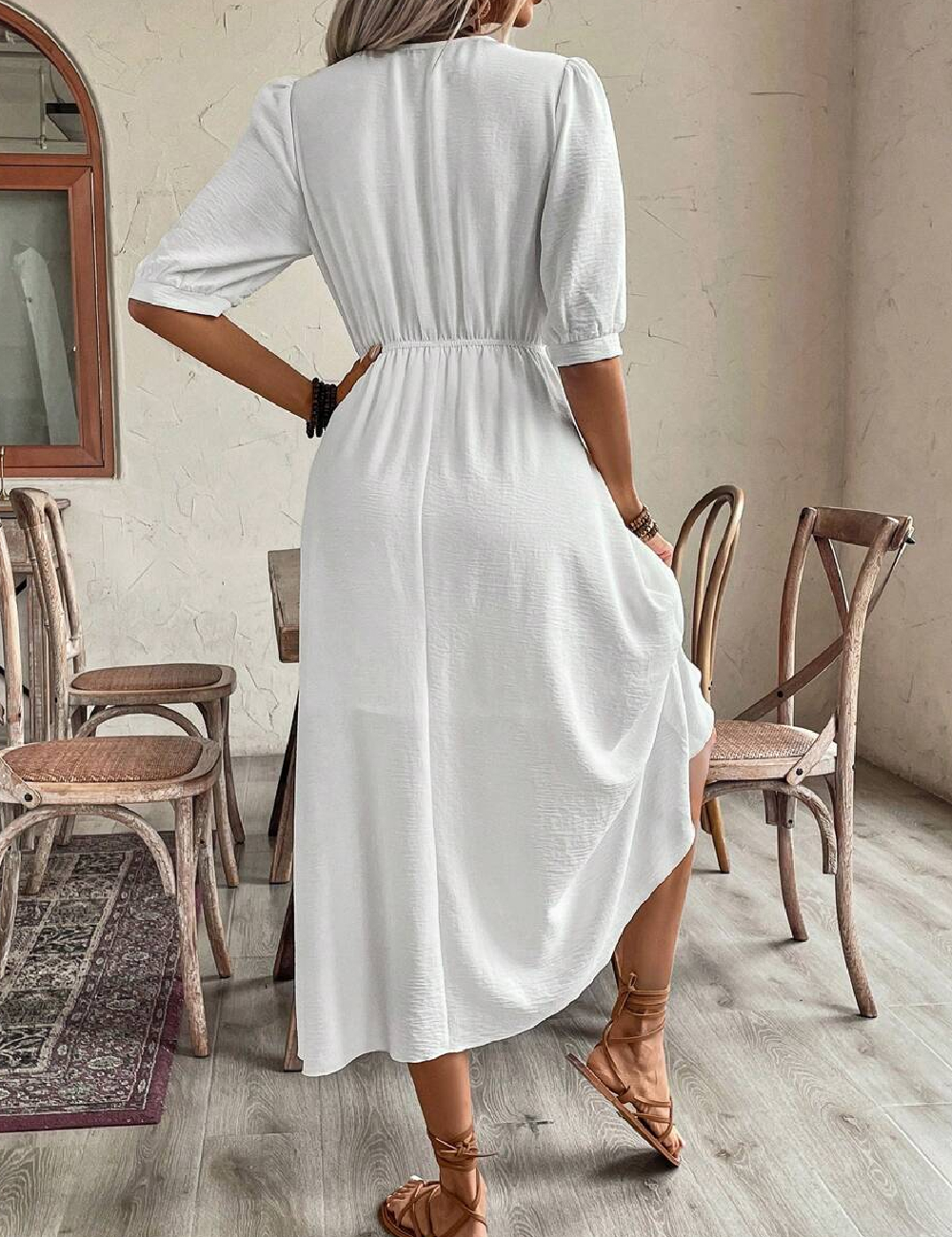 Rochie medie SHEIN, alb - 1 | YEO