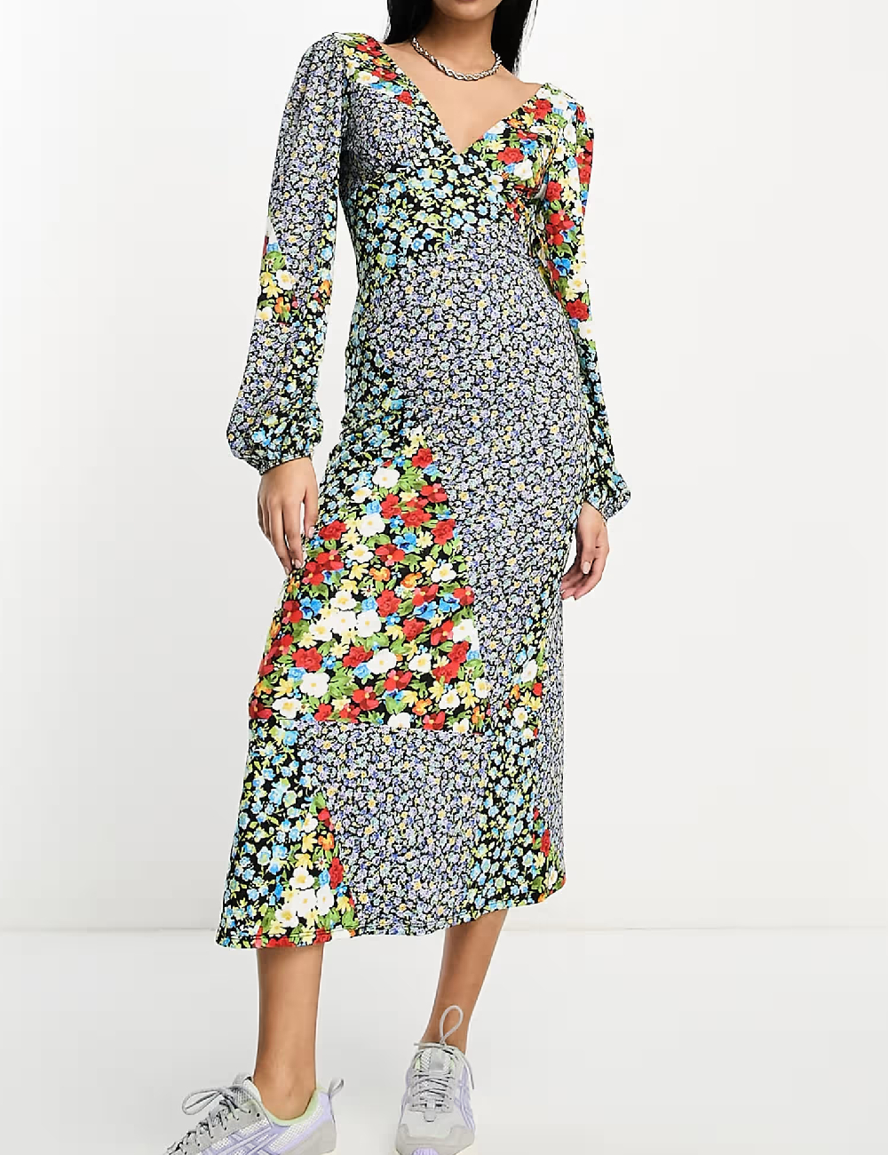 Rochie medie ASOS, floral print