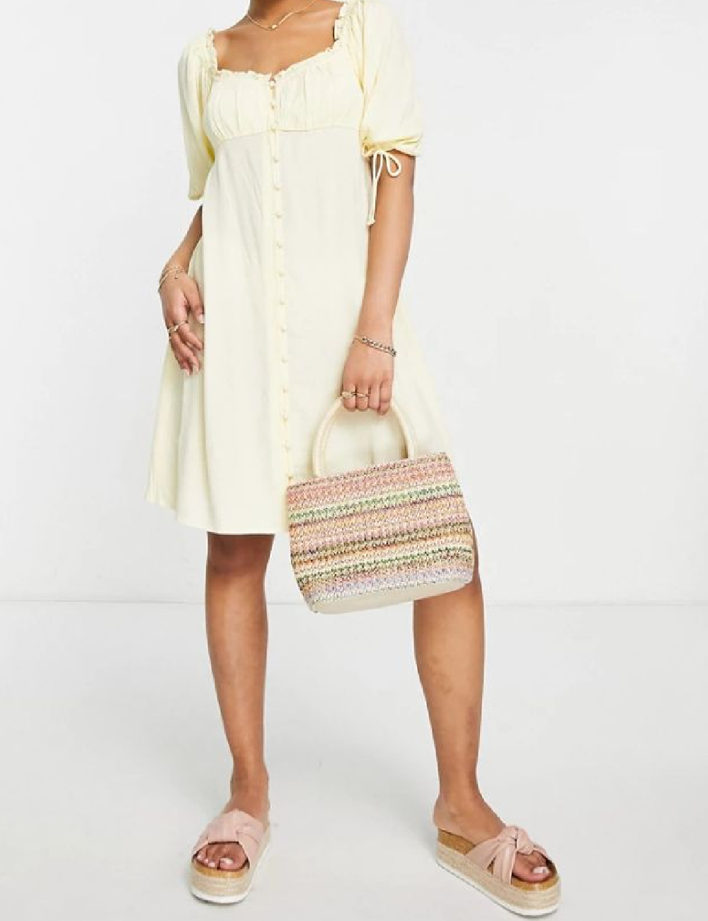 Rochie scurta Miss Selfridge, galben