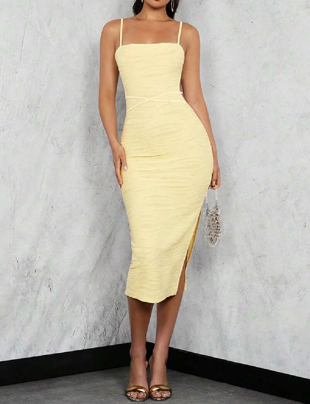 Rochie medie SHEIN, galben