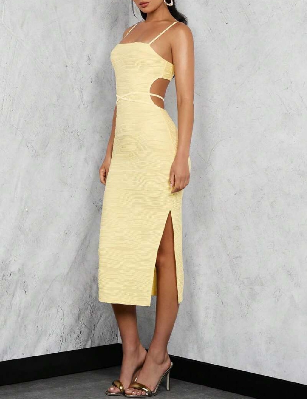 Rochie medie SHEIN, galben - 1 | YEO