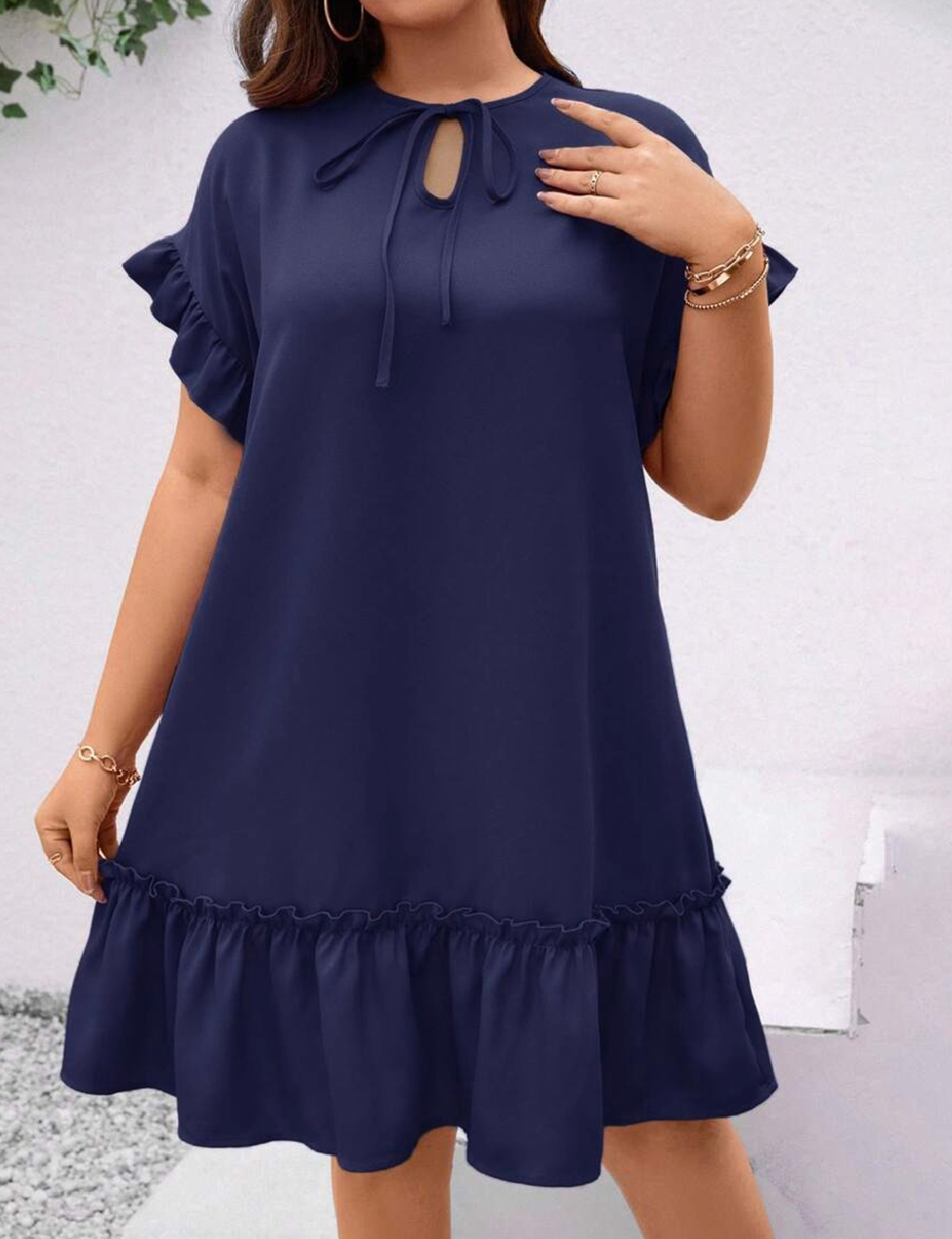 Rochie scurta SHEIN CURVE, bleumarin