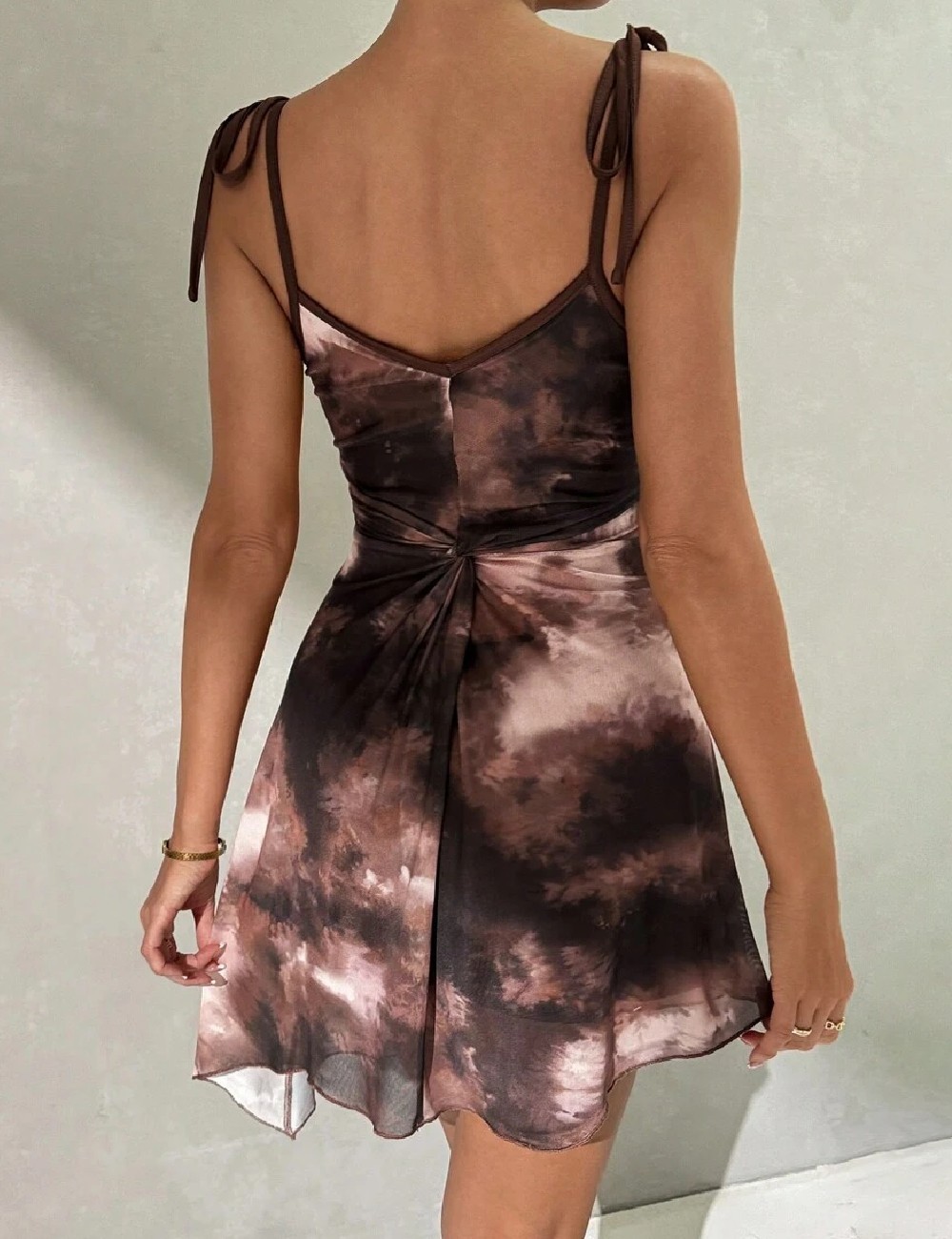 Rochie scurta SHEIN, maro - 1 | YEO