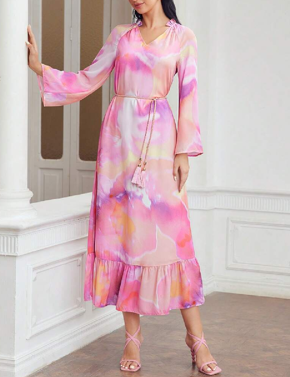 Rochie medie MOTF, mix culori