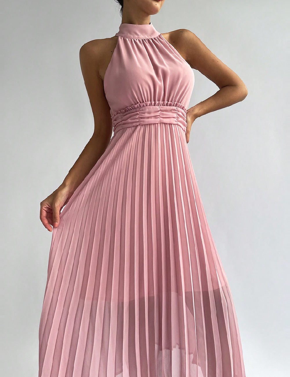Rochie medie SHEIN, roz pudra - 1 | YEO
