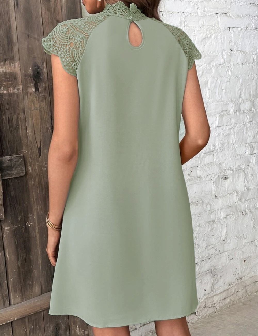 Rochie scurta SHEIN, verde - 1 | YEO