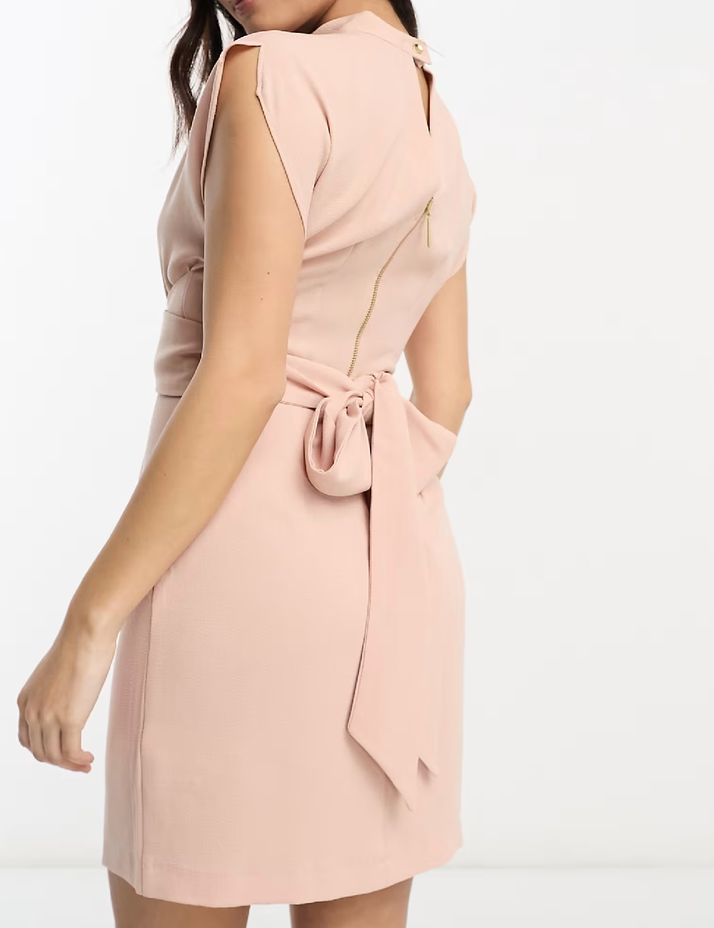 Rochie scurta Closet London, roz pal - 1 | YEO