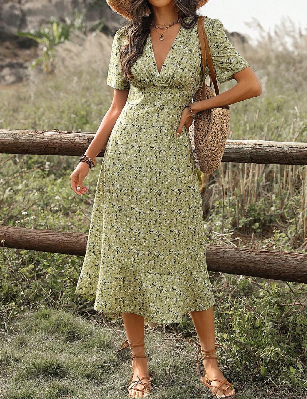 Rochie medie SHEIN, verde