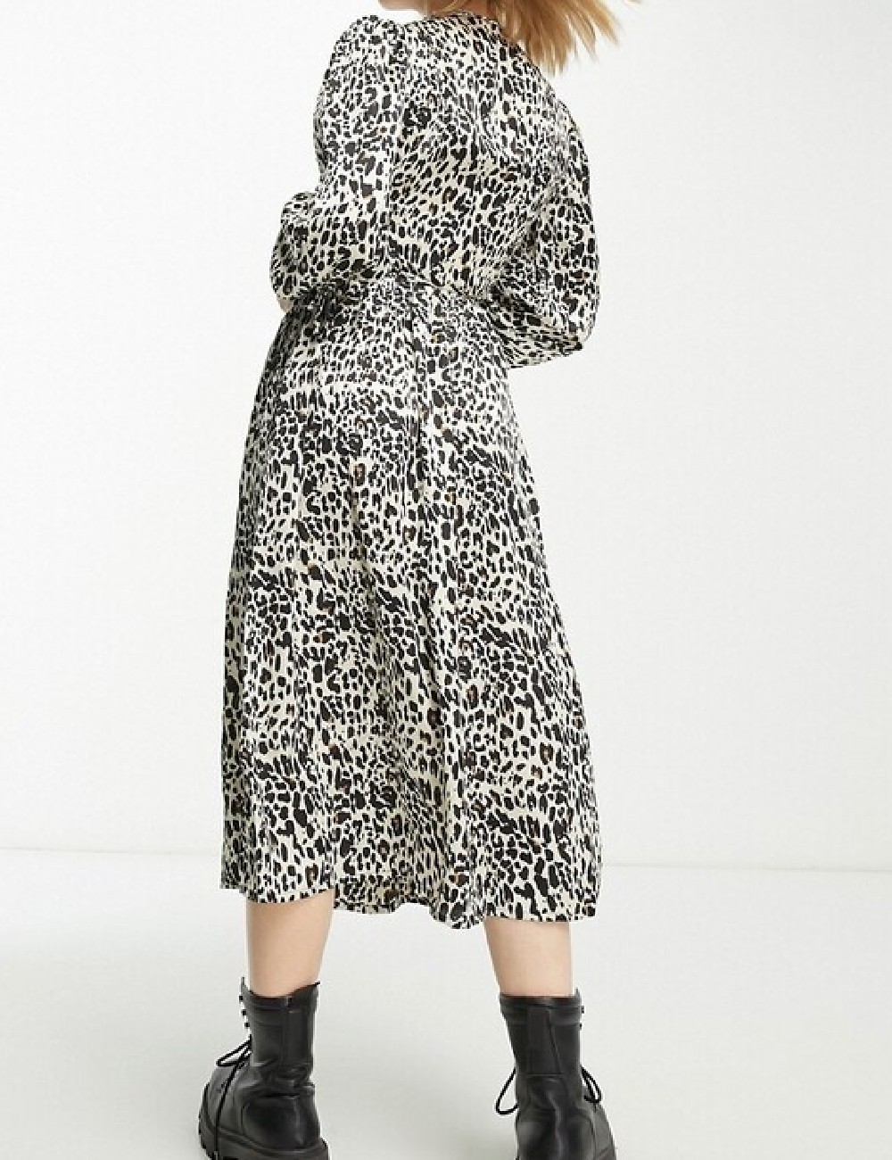 Rochie medie Violet Romance, animal print - 1 | YEO