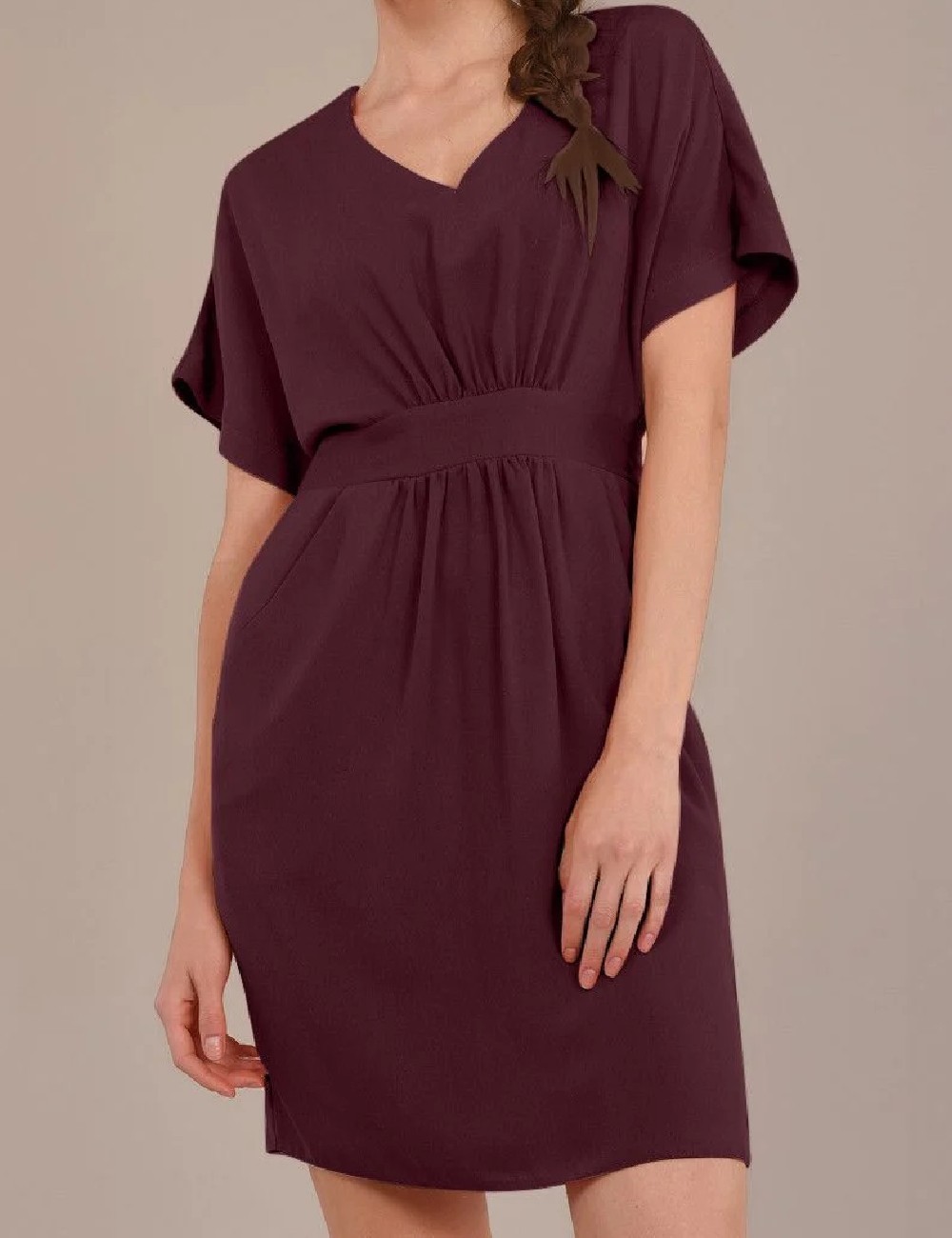 Rochie scurta Closet London, visiniu - 1 | YEO