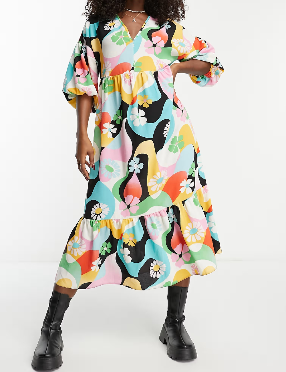 Rochie medie ASOS, mix culori