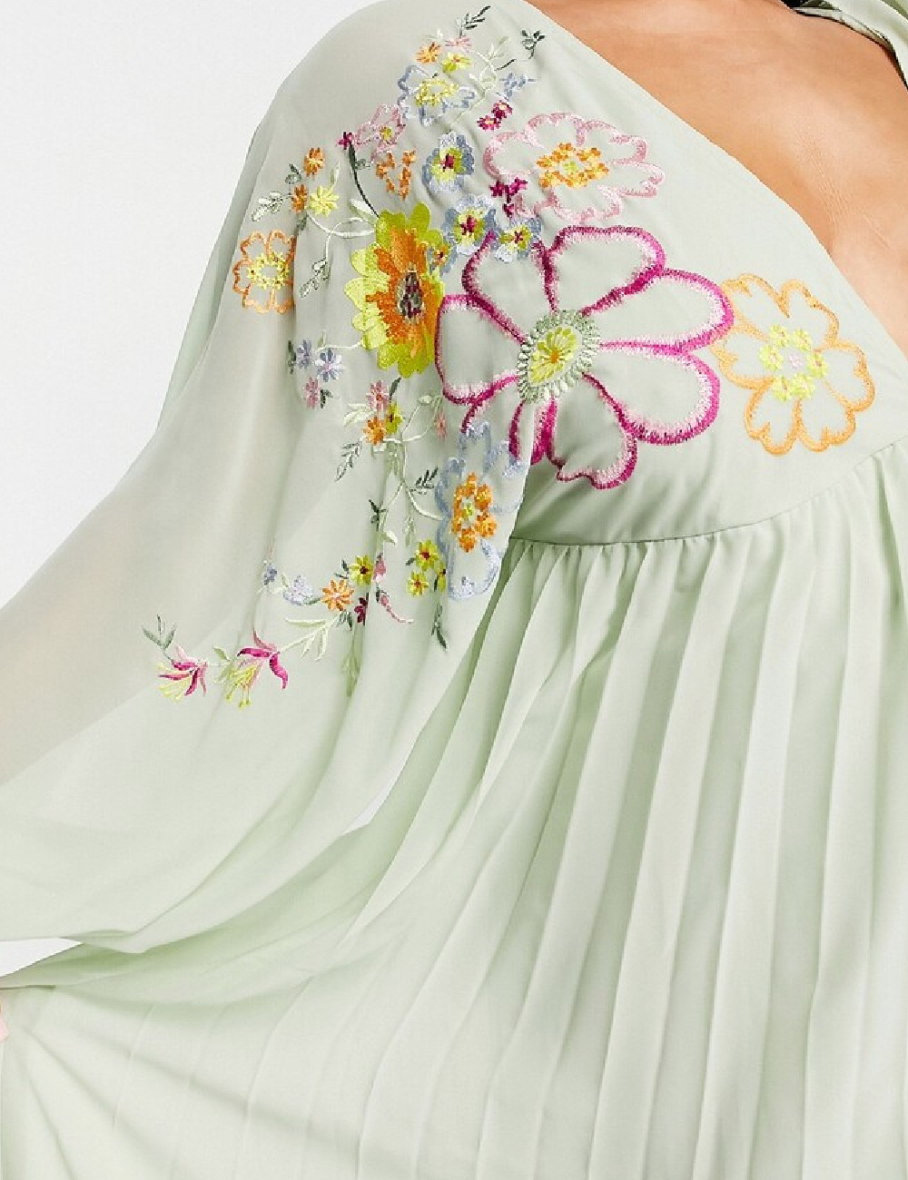 Rochie lunga ASOS Curve, verde - 1 | YEO