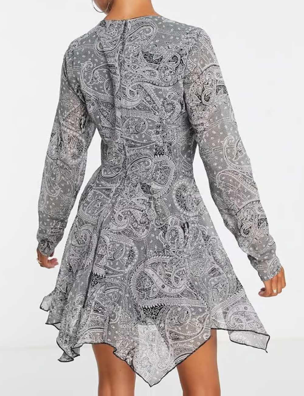 Rochie scurta ASOS, gri - 1 | YEO