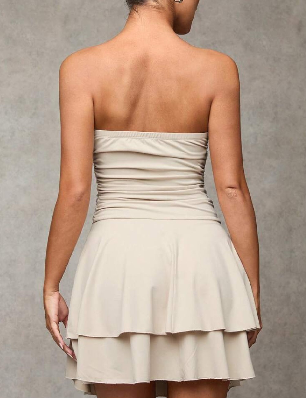 Rochie scurta SHEIN, crem - 1 | YEO