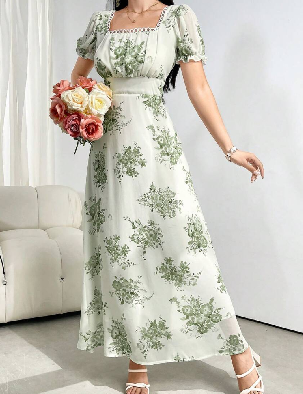 Rochie lunga SHEIN, alb