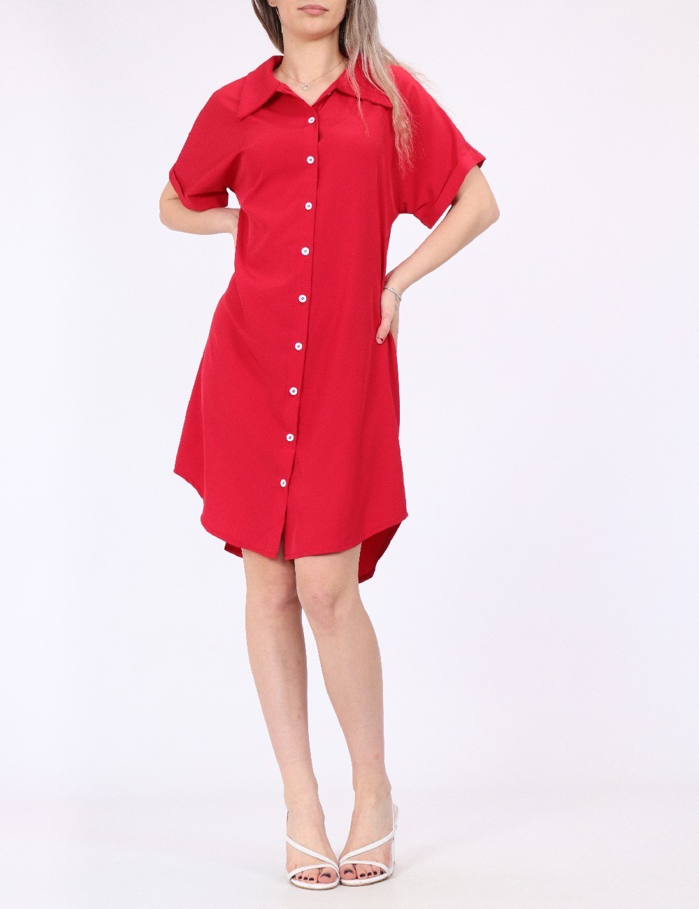 Rochie scurta SHEIN, rosu - 1 | YEO