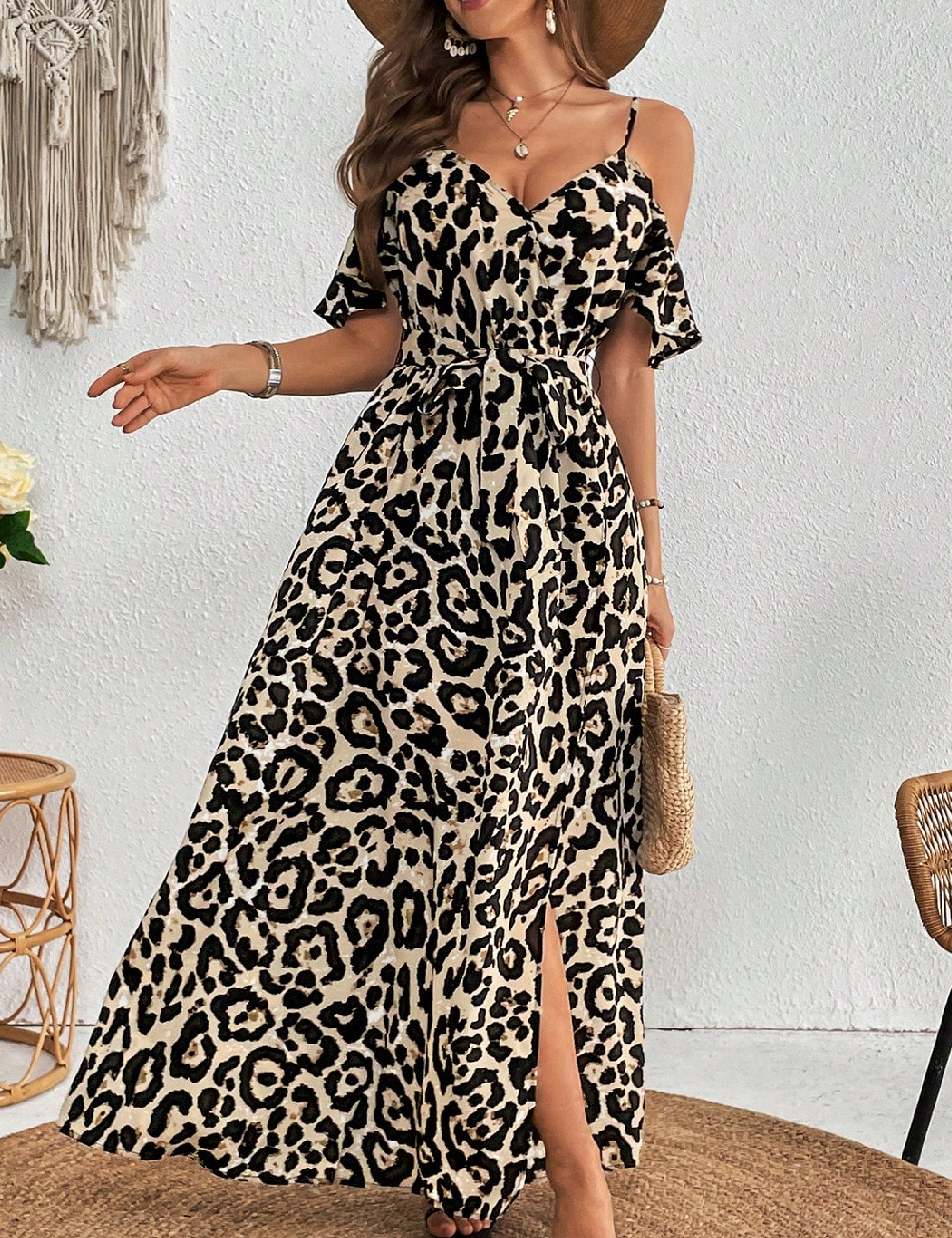 Rochie lunga SHEIN, animal print