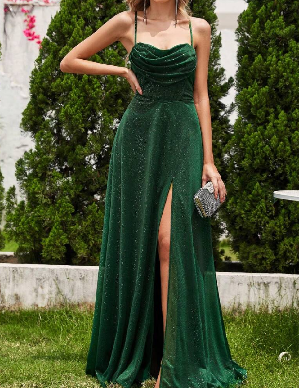 Rochie lunga Ever-Pretty, verde