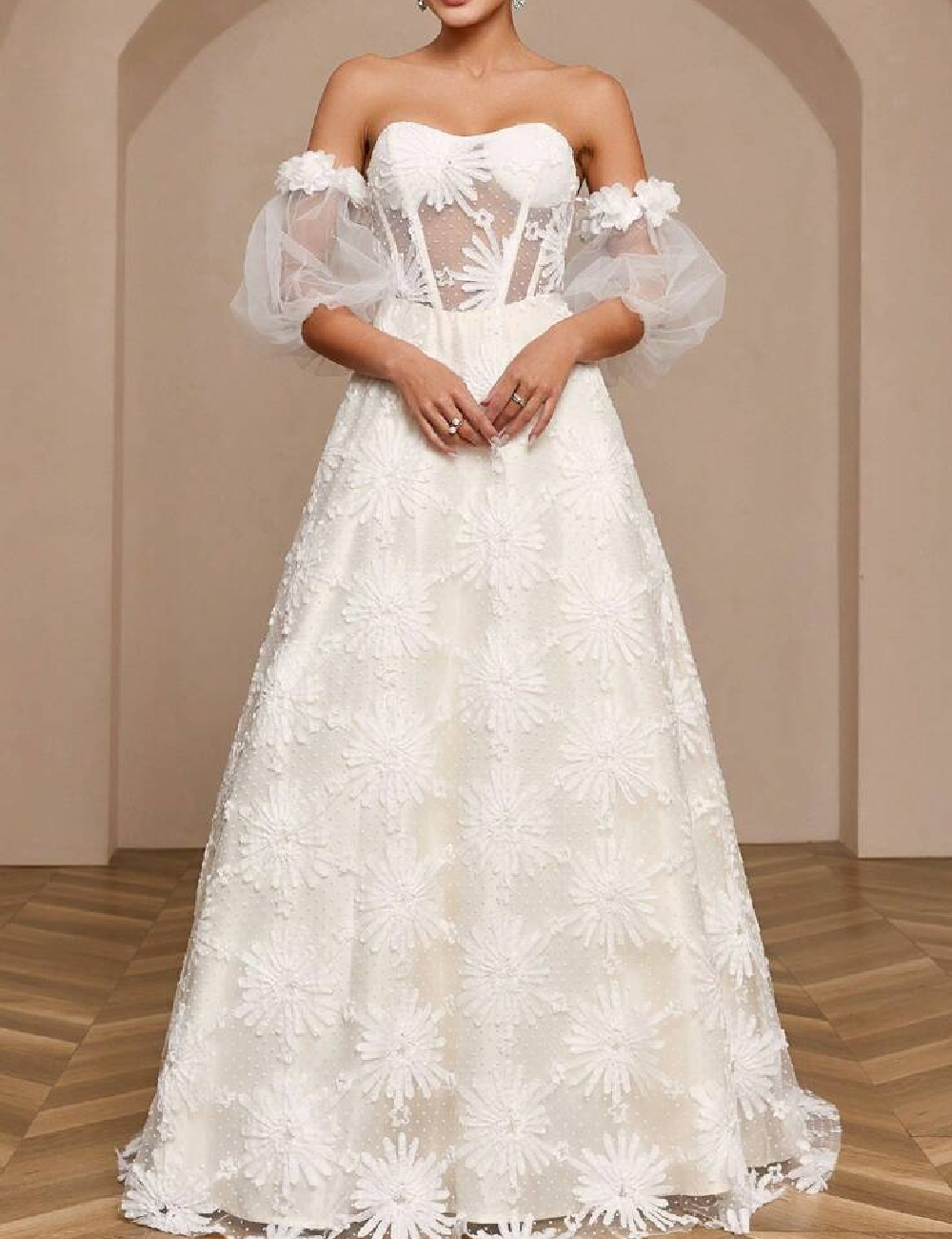 Rochie lunga SHEIN, alb