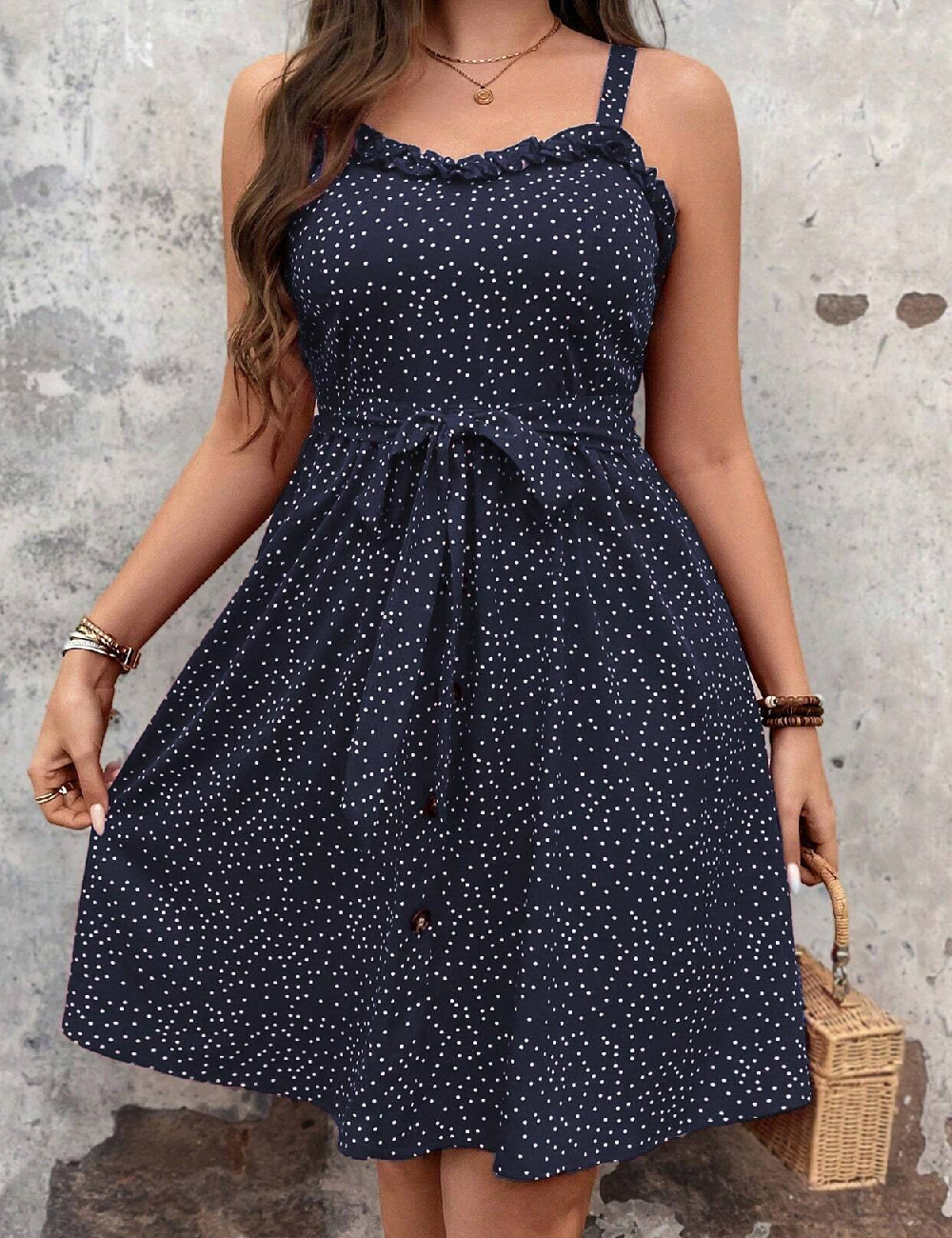 Rochie scurta SHEIN CURVE, bleumarin