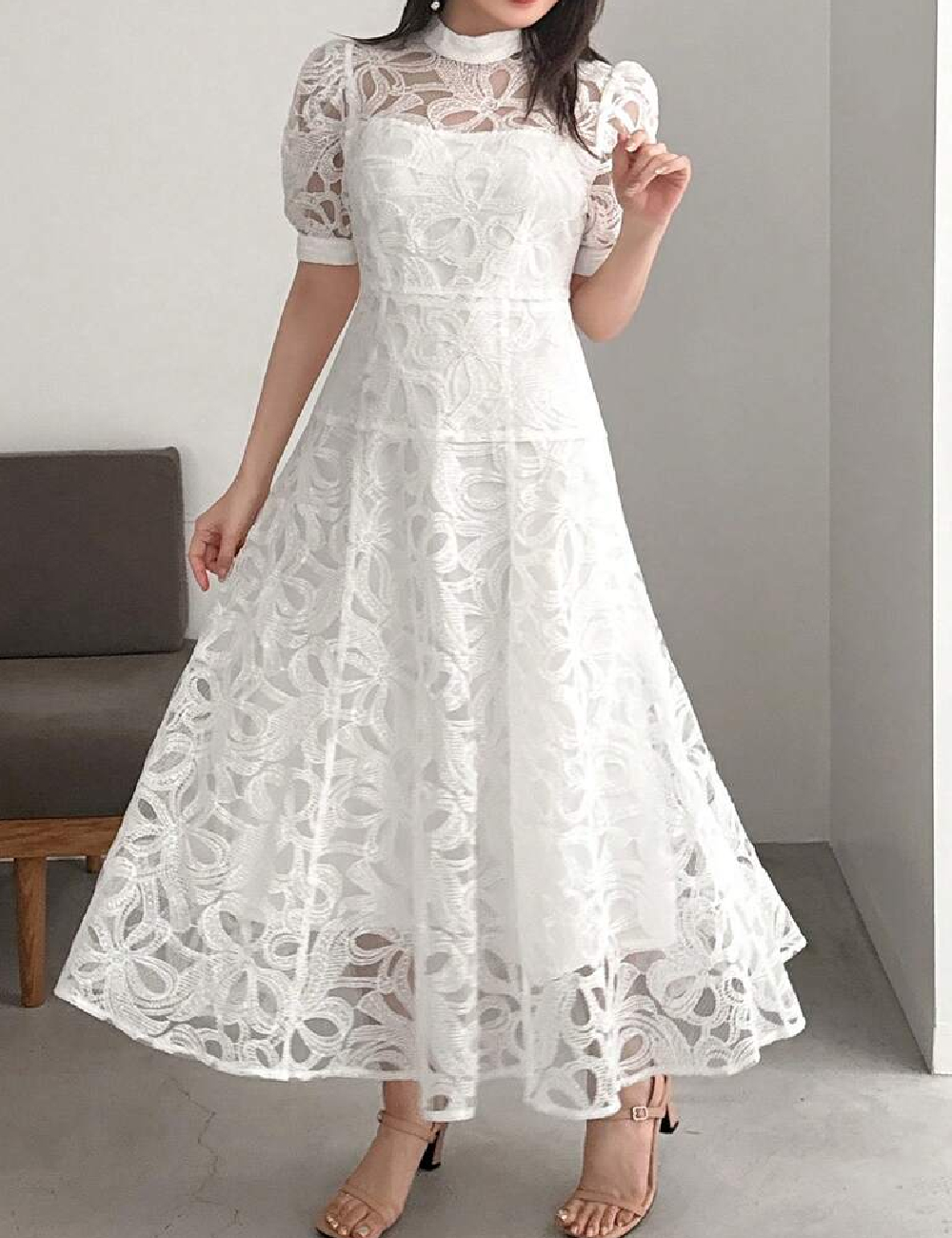 Rochie lunga SHEIN, alb