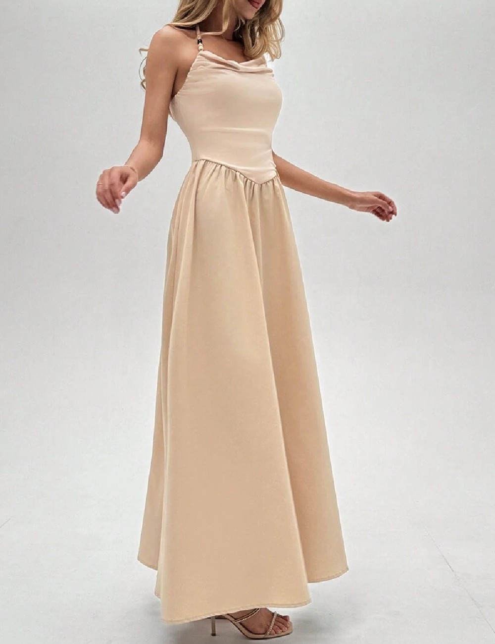 Rochie lunga SHEIN, crem - 1 | YEO