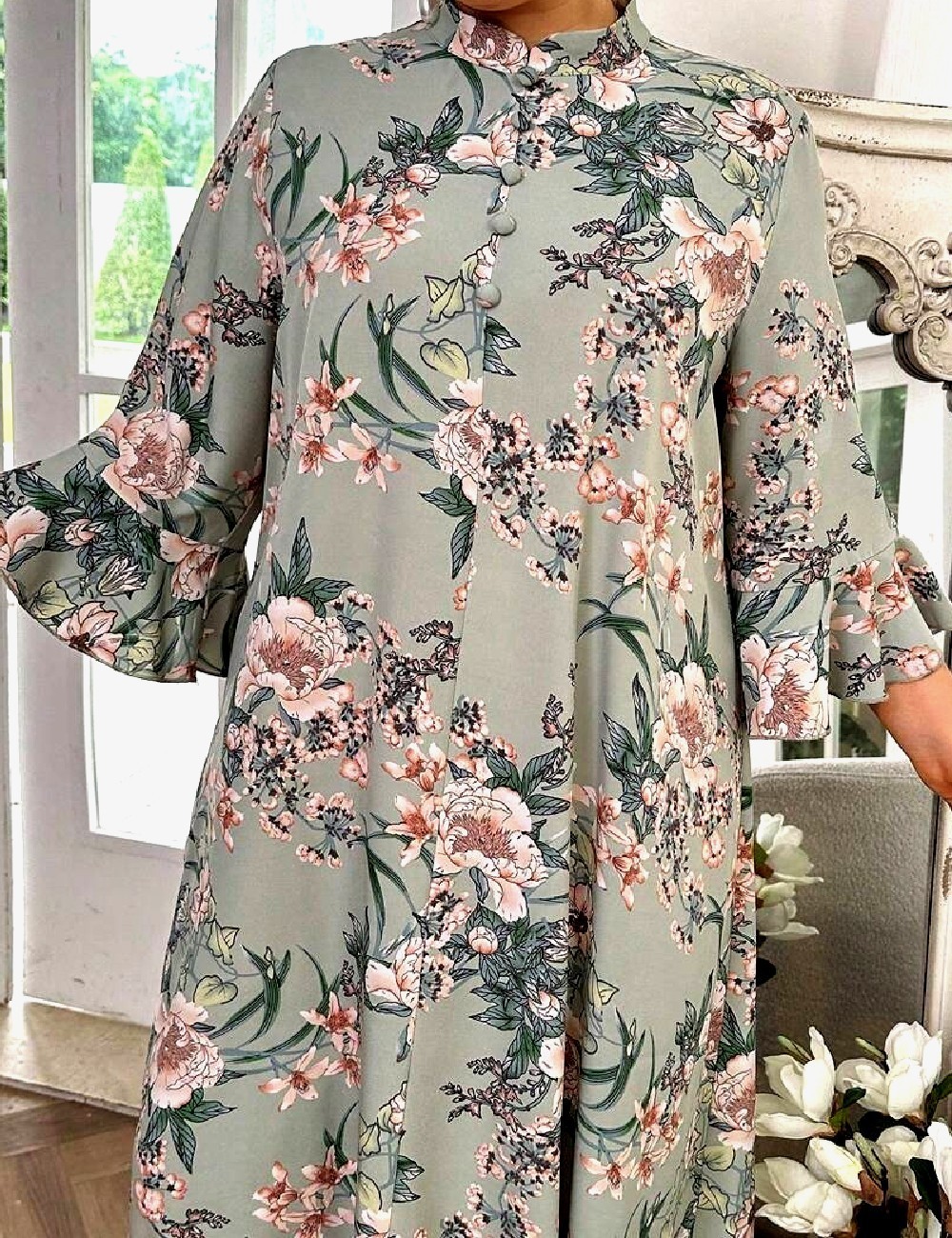 Rochie lunga SHEIN CURVE, verde - 1 | YEO