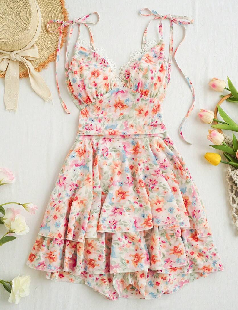 Rochie scurta SHEIN, floral print