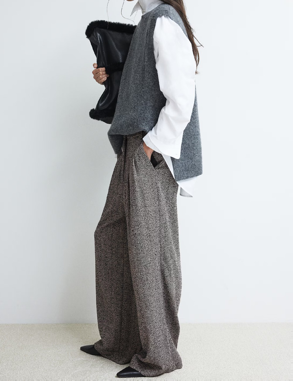 Pantaloni H&M, gri - 1 | YEO