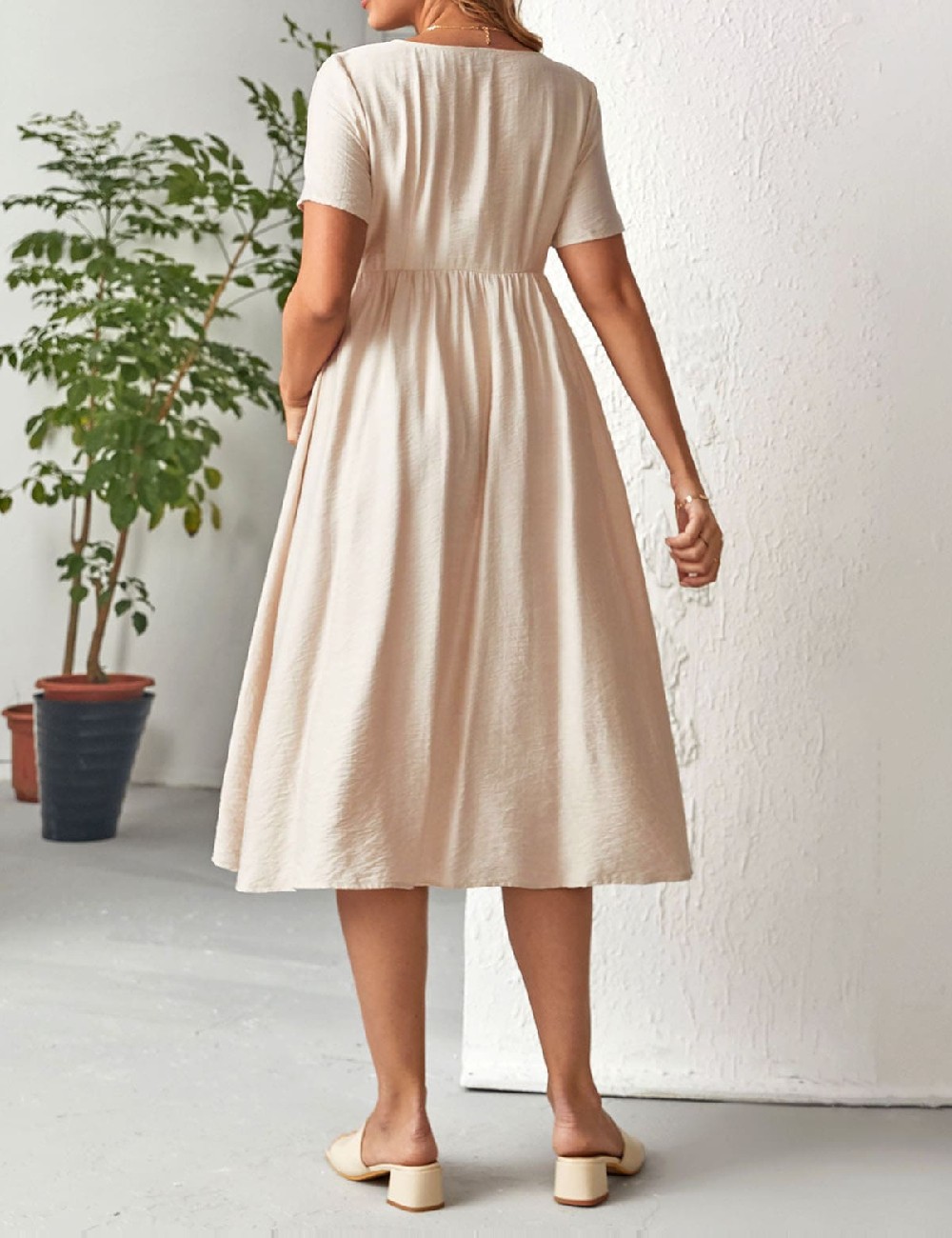 Rochie medie SHEIN Maternity, bej - 1 | YEO