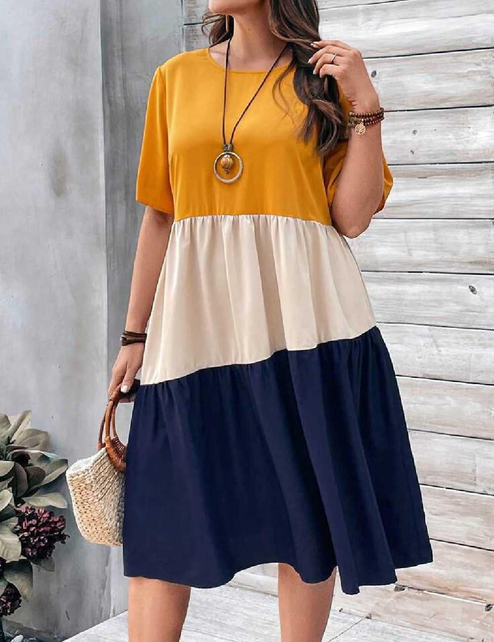 Rochie medie Emery Rose Curve, mix culori - 1 | YEO