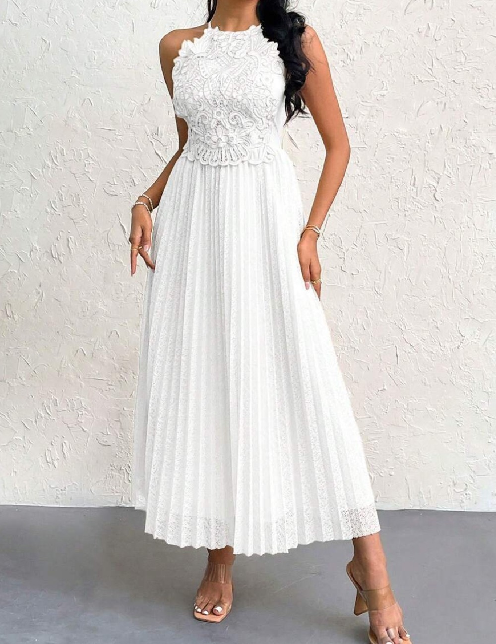 Rochie medie SHEIN, alb - 1 | YEO