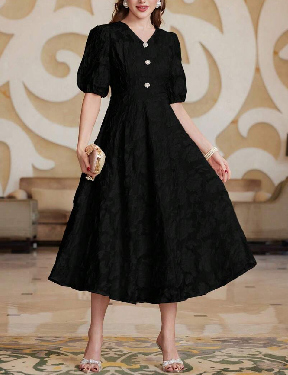 Rochie medie SHEIN, negru