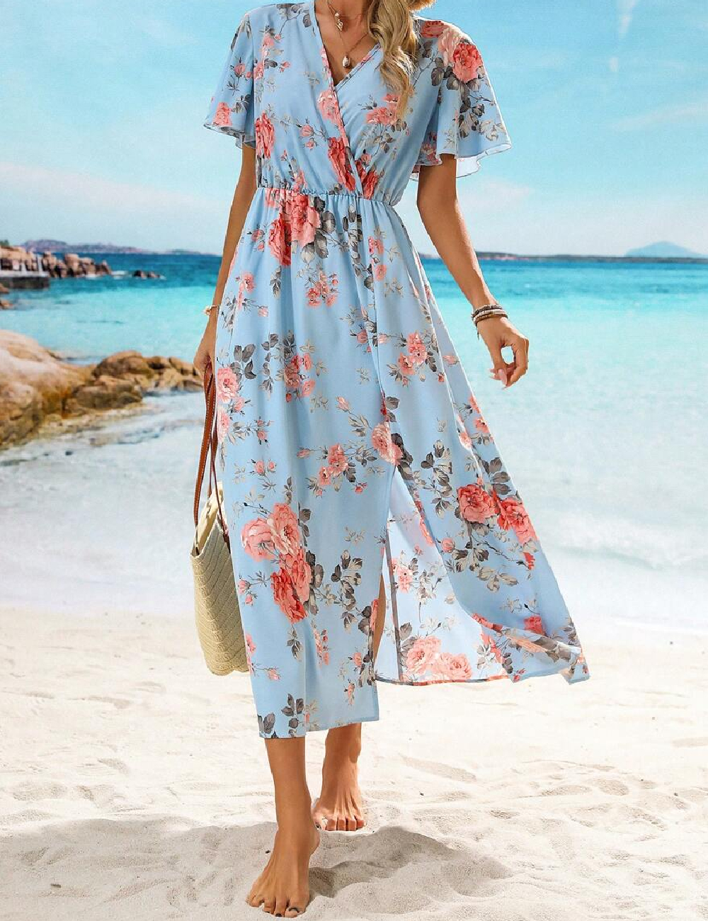 Rochie medie SHEIN, albastru