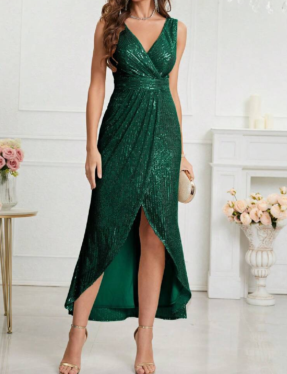Rochie medie UNITHORSE, verde