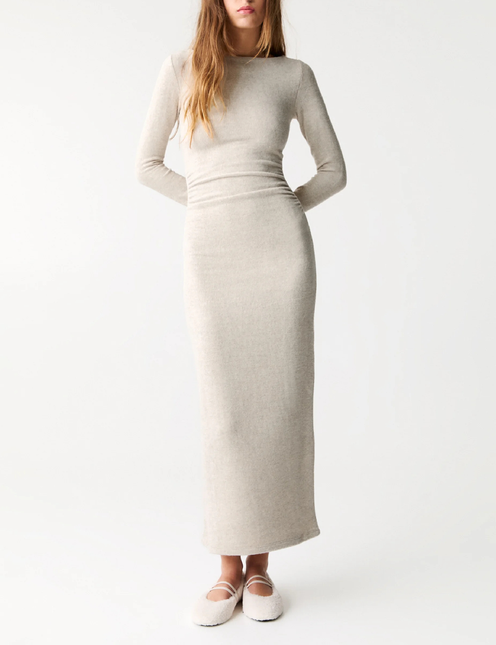 Rochie lunga Pull&Bear, gri